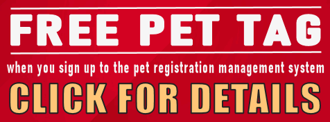 register pet benefits with free pet tags